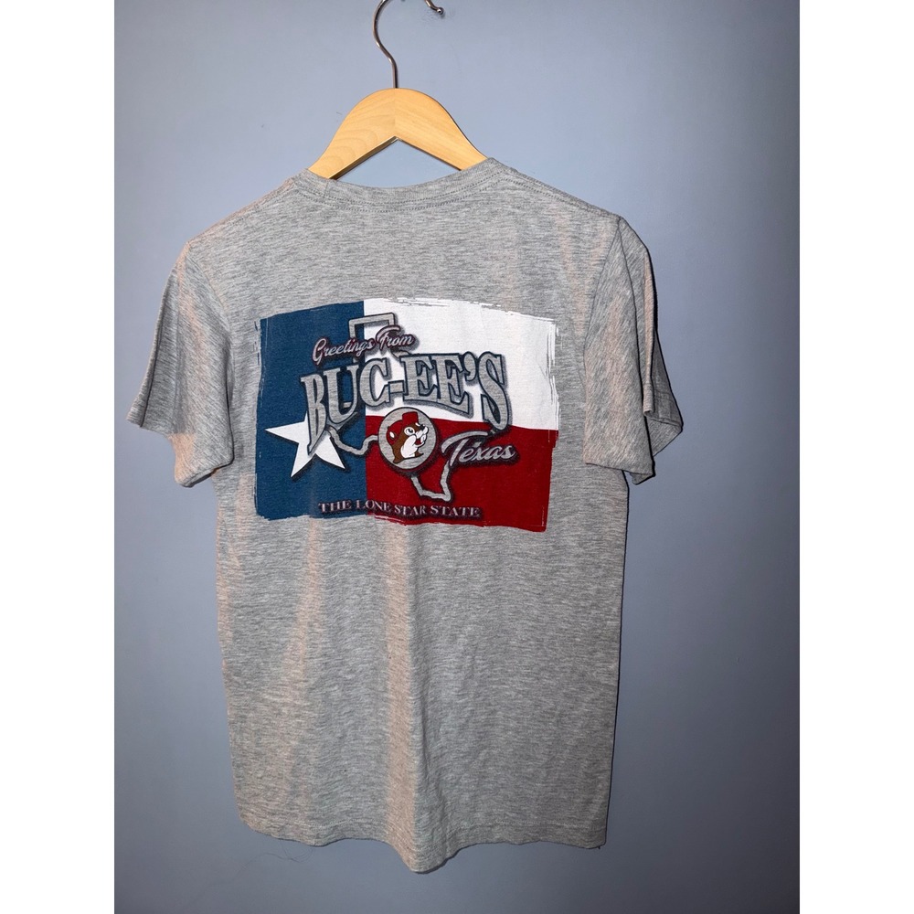 Buc-ee's‎ Texas Lone Star State Graphic T-Shirt Heather Gray Mens Small S